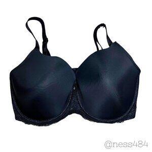 Parfait‎ by Affinitas Black Lace Trim Full Coverage Underwire Bra 38FF